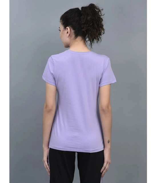 Dollar Purple Cotton Blend Regular Fit Womens T-Shirt ( Pack of 1 ) - None