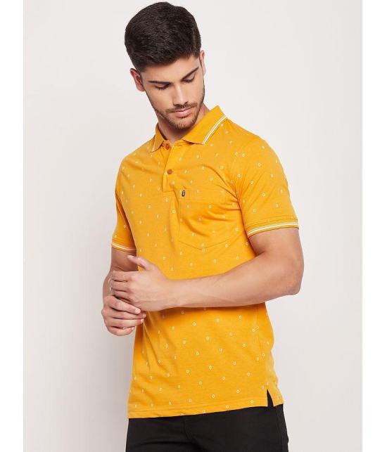 UNIBERRY - Yellow Cotton Blend Regular Fit Mens Polo T Shirt ( Pack of 2 ) - None