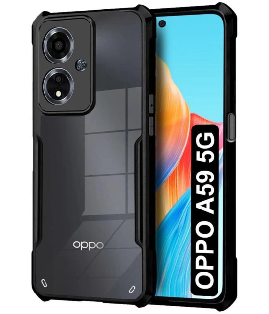 Case Vault Covers Shock Proof Case Compatible For Polycarbonate Oppo A59 5G ( Pack of 1 ) - Transparent