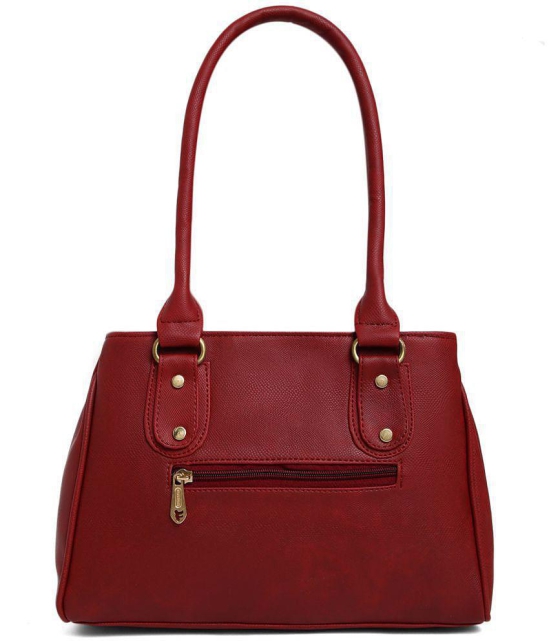 Fostelo - Maroon PU Shoulder Bag - Maroon