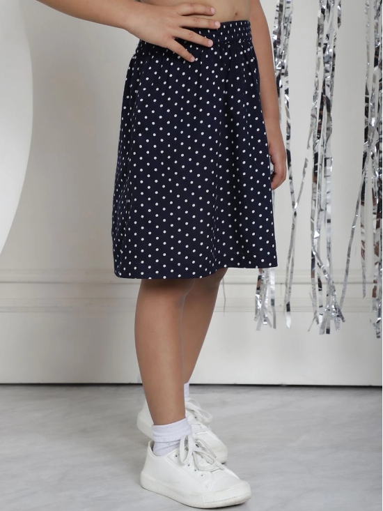 MINI & MING Girls Polka Dot Printed Pleated Skirts