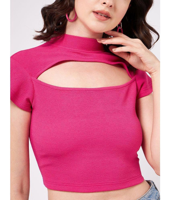 Zima Leto - Pink Polyester Womens Crop Top ( Pack of 1 ) - None