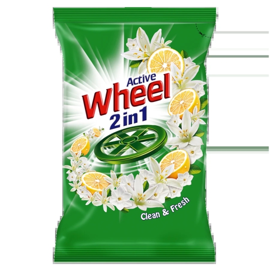 Active Wheel 2 In 1 Detergent Powder, 1 Kg