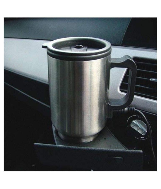 ND BROTHERS Car Electric Mug for Hot Coffee Drinks Cup Plastic Coffee Mug 1 Pcs 450 mL - Multi Color