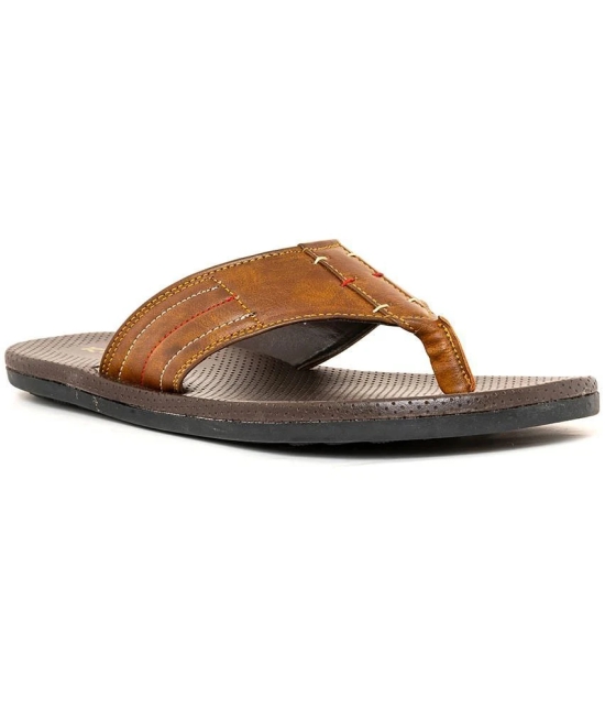 KHADIM Brown Mens Slide Flip Flop - None