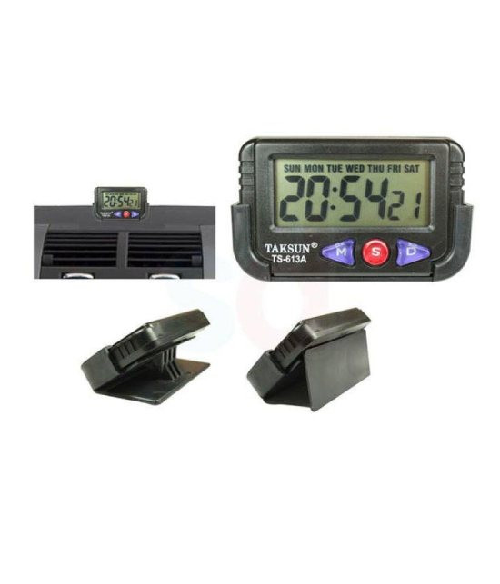 Digital Car Dashboard Alarm Clock and Stopwatch With Flexible Stand