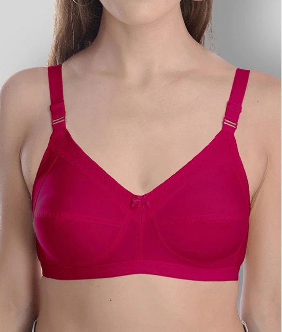 Madam - Pink Cotton Non - Padded Womens Minimizer Bra ( Pack of 1 ) - 38D