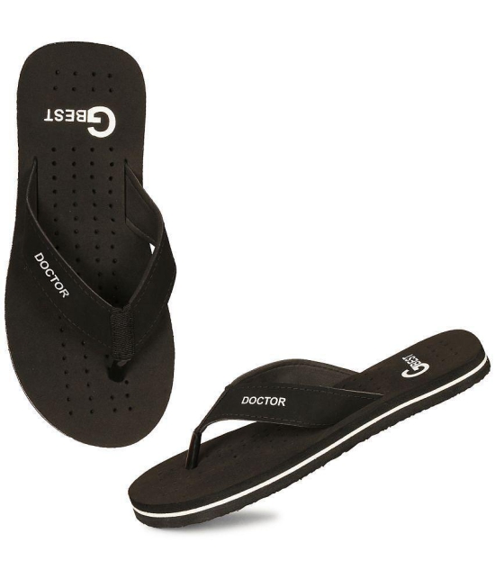 GBest - Black Mens Thong Flip Flop - None