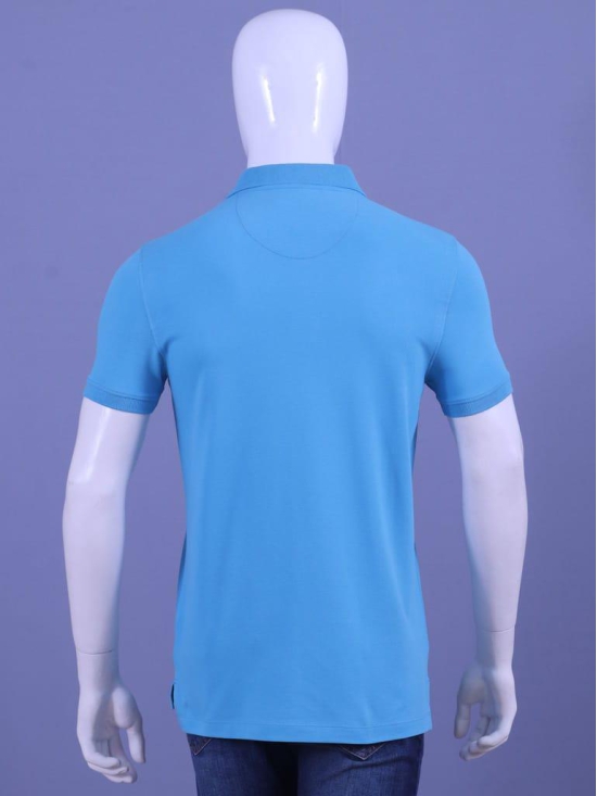 Men's Blue Embroidery Polo T-Shirt