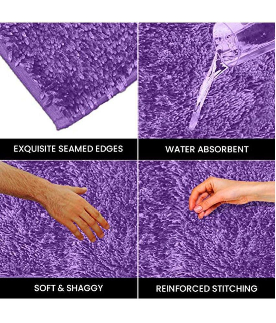 Abhikram Purple Runner Single Microfibre Abstract 2x4 Ft - None