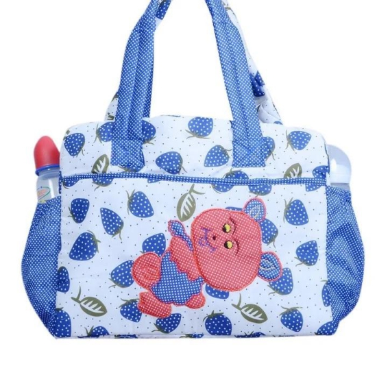 Cloth Bag Cherry Printed DBB14 Navy P4