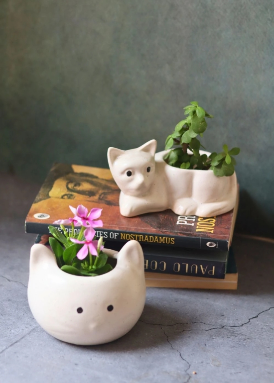 Cat & Kitty Planter