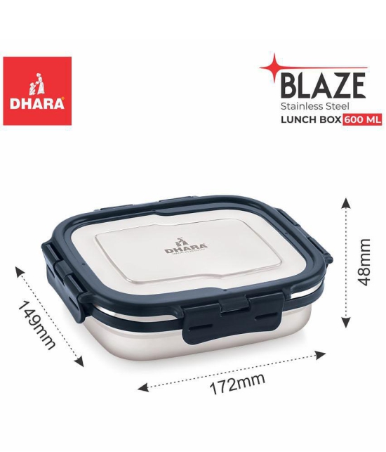 Dhara Stainless Steel Blaze Stainless Steel Insulated Lunch Box 1 - Container ( Pack of 1 )