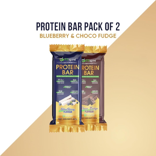 WHEY BLEND PROTEIN BARS-Blueberry & Choco Fudge / Pack of 6