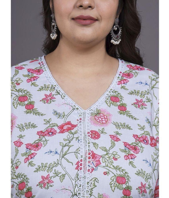 Tissu Cotton Printed Kurti With Palazzo Womens Stitched Salwar Suit - Multicolor ( Pack of 1 ) - None