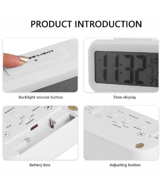 VVORAA Digital Plastic Rectangular Table Clock - Pack of 1