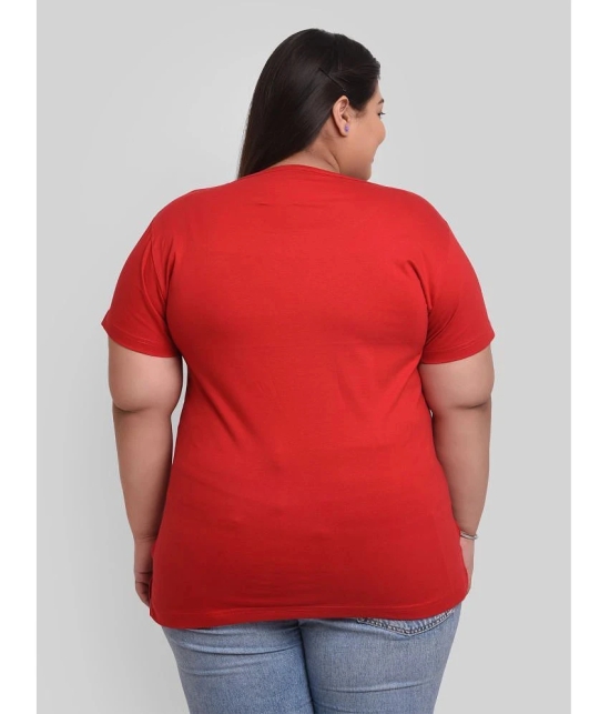 Neo Garments - Red Cotton Regular Fit Womens T-Shirt ( Pack of 1 ) - 8XL