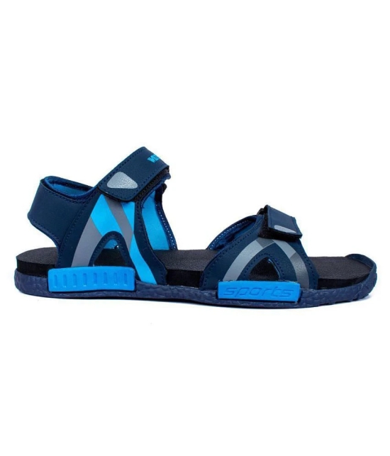 ASIAN Navy Canvas Floater Sandals - None