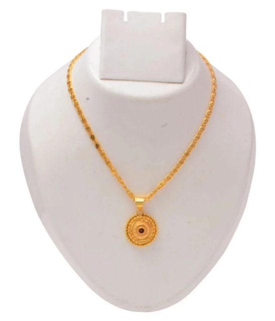 Jewar Mandi New Design Gold Plated Locket/Pendant with Link Chain Daily use for Men, Women & Girls, Boys - None