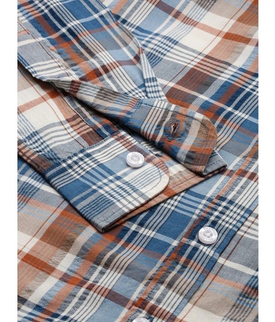 Dillinger 100% Cotton Regular Fit Checks Full Sleeves Mens Casual Shirt - Blue ( Pack of 1 ) - None