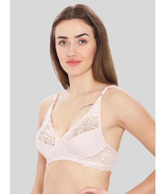 ILRASO - Pink Lace Non Padded Womens T-Shirt Bra ( Pack of 1 ) - None