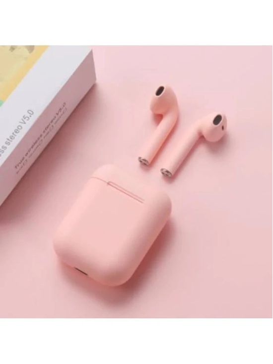 Neo I12 INPODS Bluetooth True Wireless (TWS) On Ear 2 Hours Playback Magnetic earpeice IPX4(Splash & Sweat Proof) Pink