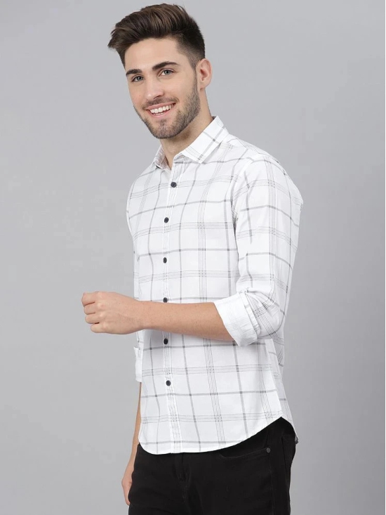 Dennis Lingo - White 100% Cotton Slim Fit Mens Casual Shirt ( Pack of 1 ) - None