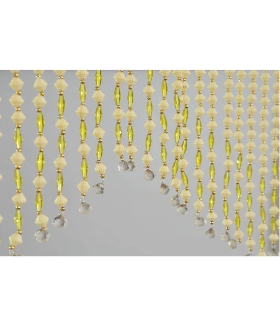 Smart Traders Single Door Beaded String Curtain - Yellow