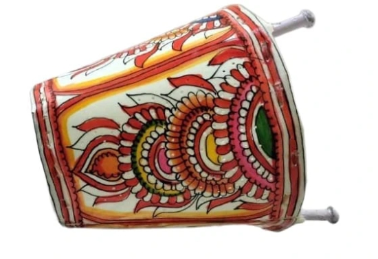  Hand painted decorative diya lamp with intricate floral design