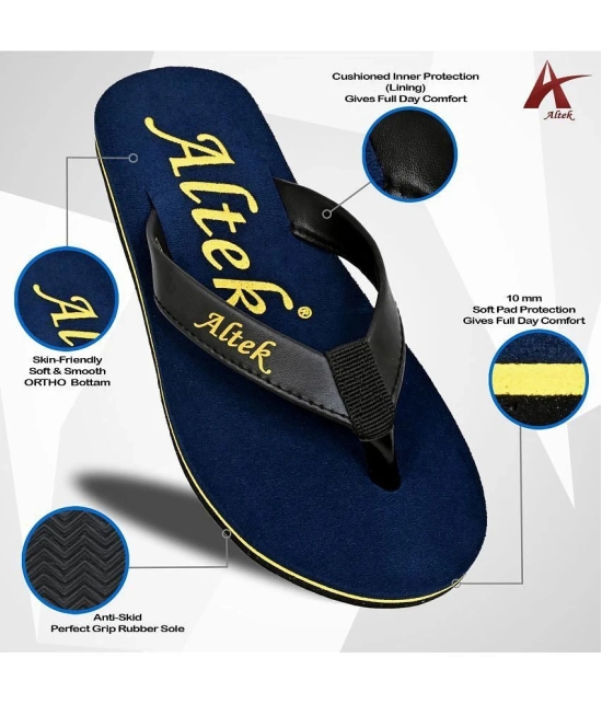 Altek - Navy Mens Thong Flip Flop - None