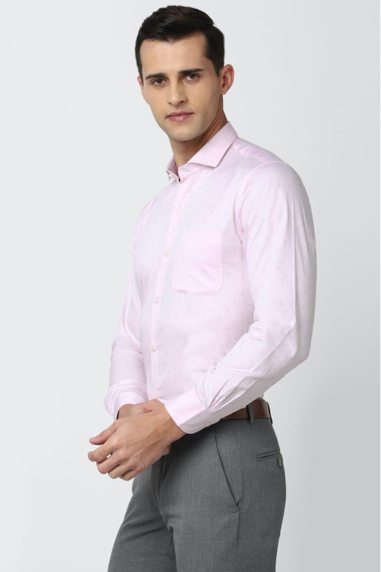 Men Pink Regular Fit Formal Full Sleeves Formal Shirt