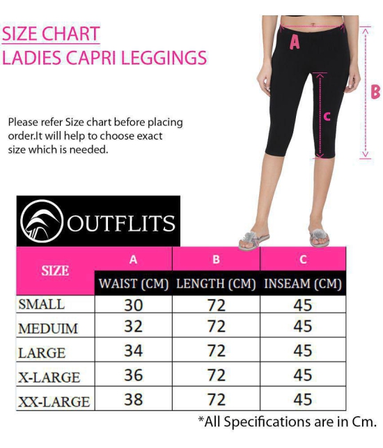 Outflits Cotton Leggings - Pack of 3 - XL