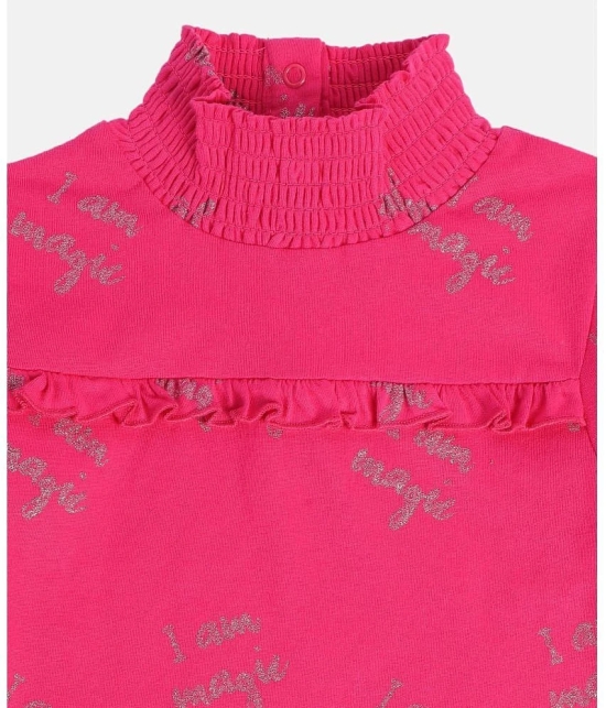 MINI KLUB Pink 100% Cotton Girls Top ( Pack of 1 ) - None