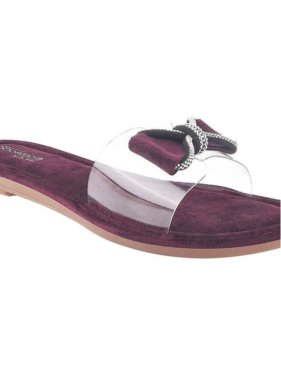 Shoetopia Maroon Womens Flats - None