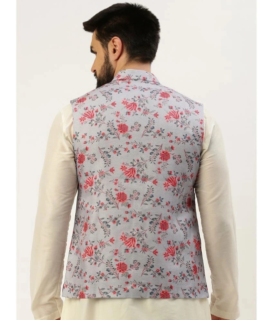 Showoff - Grey Cotton Blend Mens Nehru Jacket ( Pack of 1 ) - None