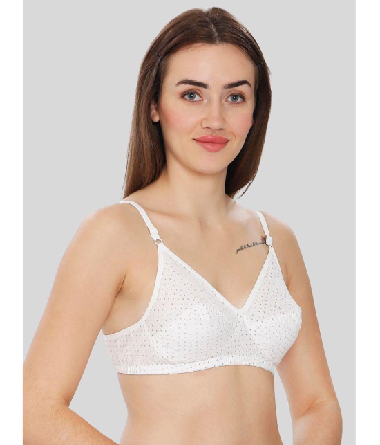 ILRASO - White Cotton Non Padded Women's T-Shirt Bra ( Pack of 1 ) - None