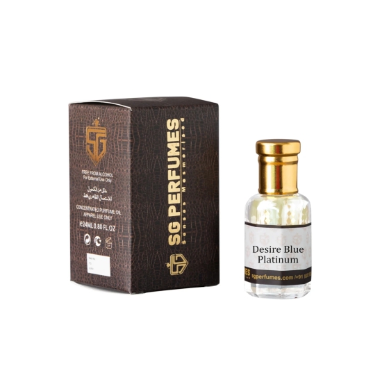 Desire Blue Platinum Premium Attar - SG Perfumes | 12ml & 24ml-12ml