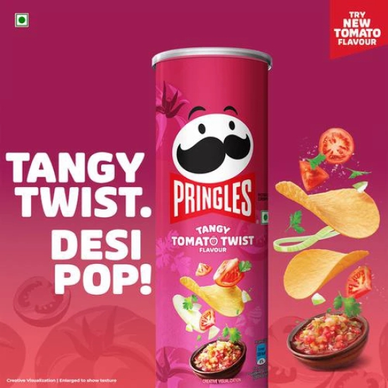 Pringles Indian Pringles Tangy Tomato 102G, 1 Pc