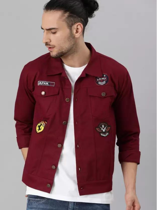 Men Solid Denim Jacket