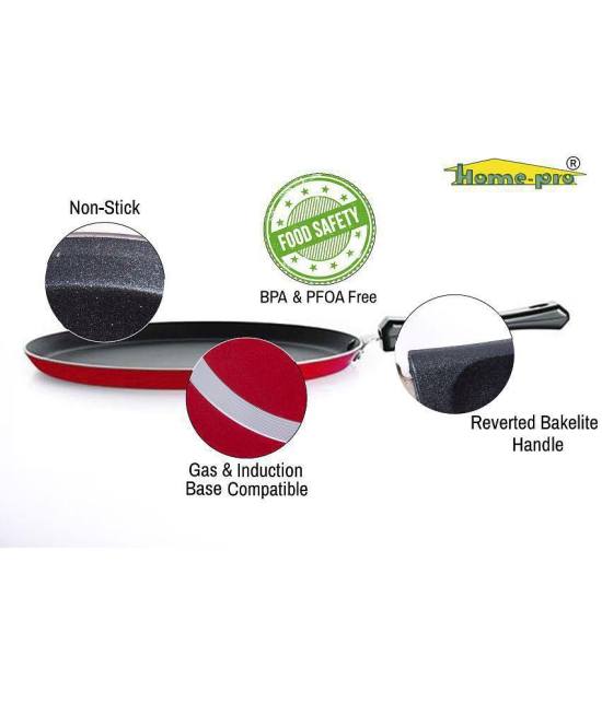 HomePro - Dosa Tawa | Non-Stick Aluminum | Bakelite Handle | Induction & Gas Stove | ( Pack of 1 )