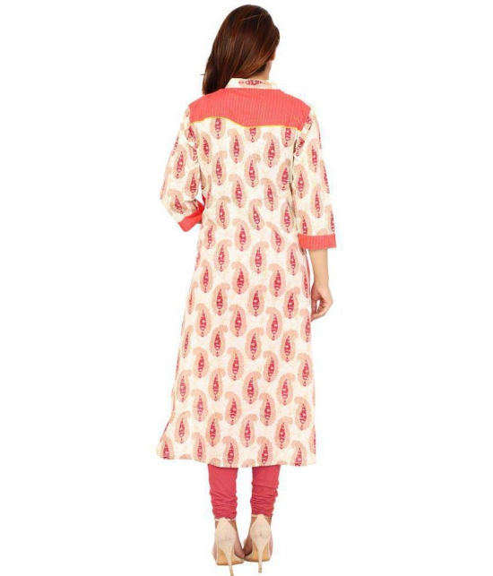 Rangun Red Cotton Silk Straight Kurti - Single - M