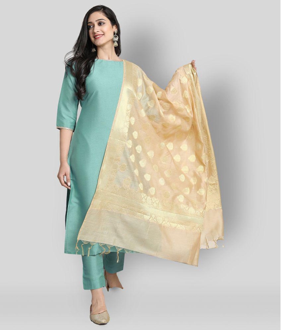 Janasya - Green Straight Silk Women's Stitched Salwar Suit ( Pack of 1 ) - M