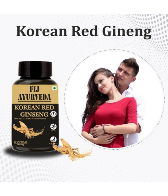 FIJ AYURVEDA Korean Ginseng Root Extract for Stamina & Power (Pack of 1)