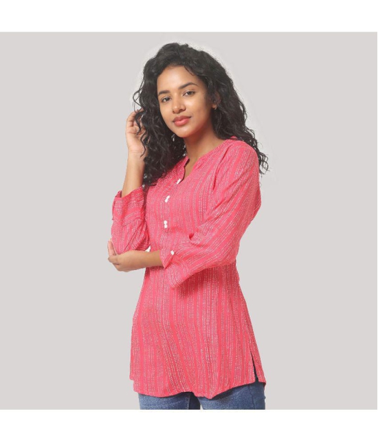 PPTHEFASHIONHUB - Pink Rayon Women's Regular Top ( Pack of 1 ) - None