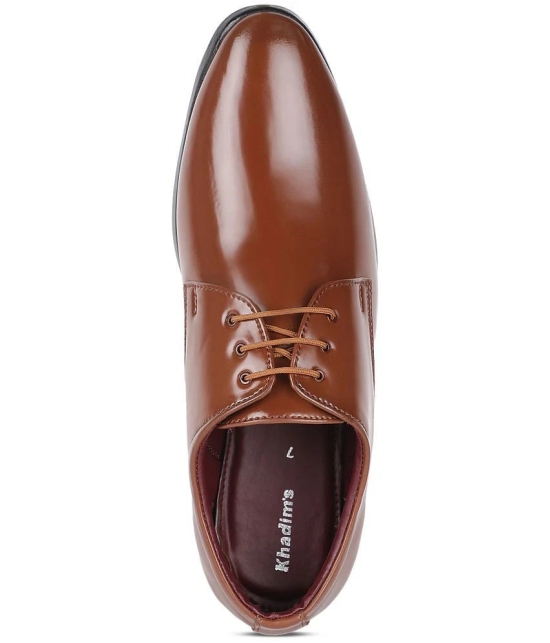 KHADIM - Tan Mens Derby Formal Shoes - None