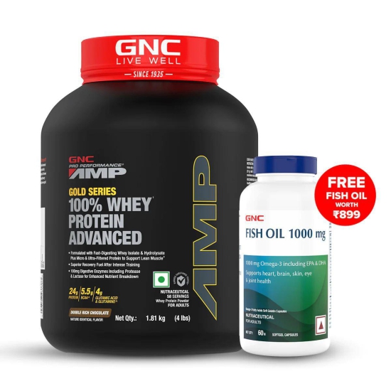 GNC AMP Gold Series 100% Whey Protein Advanced 2 lbs Delicious Strawberry