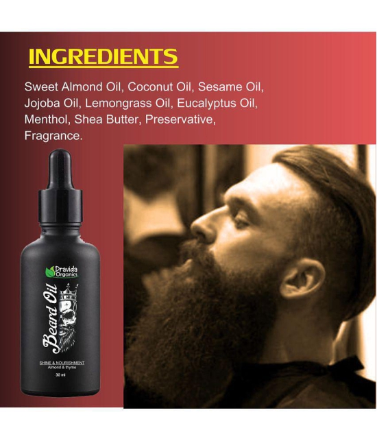 Dravida Organics Advanced Beard Growth Oil for Men - (Almond & Jojoba) 30 mL