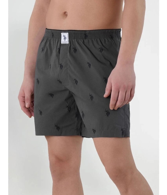 U.S. Polo Assn. Dark Grey Cotton Mens Shorts ( Pack of 1 ) - None