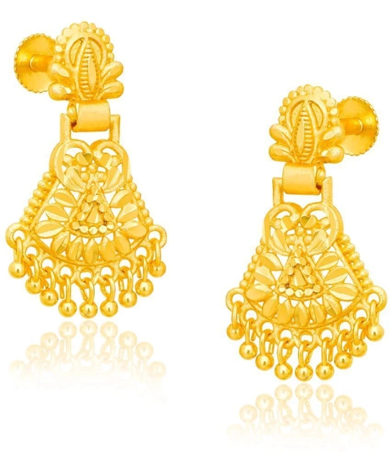 LUV FASHION Golden Chandbalis Earrings ( Pack of 1 ) - Golden