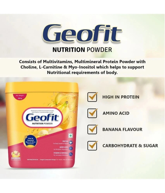 GEOFIT Banana Protein Powder 250 gm Pack of 2